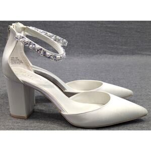 BADGLEY MISCHKA Womens Shoes - Ivory, Jewel, Heels, Rissa, Size 10M, NIB